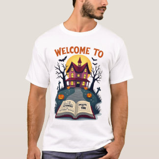 Skräckbibliotek – Död av TBL | Kuslig boklig T Shirt