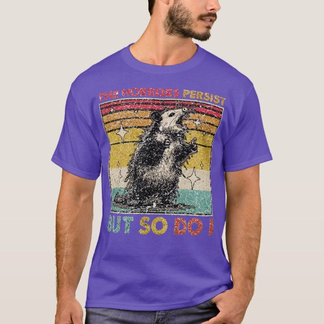 Skräckens fortsätter men jag gör det också (2) t shirt (Framsida)
