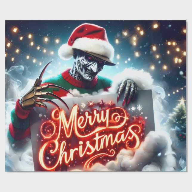 Skräckens glada jul  presentpapper (Platt)