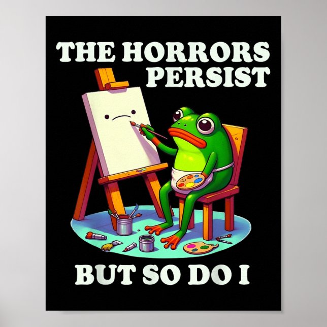 Skräckens kvarstår men jag gör det också Groda  Poster (Framsidan)