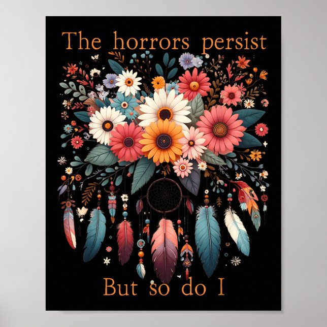 Skräckens kvarstår men jag gör det också Rolig hum Poster (Framsidan)