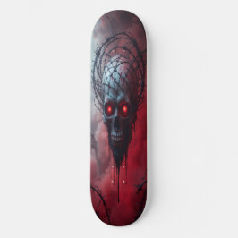 Skräckestetisk dödskalle mini skateboard bräda 18,5 cm