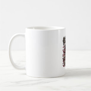 Skräckfansklubb Halloween Skrikande Skalle Röd Huv Kaffemugg