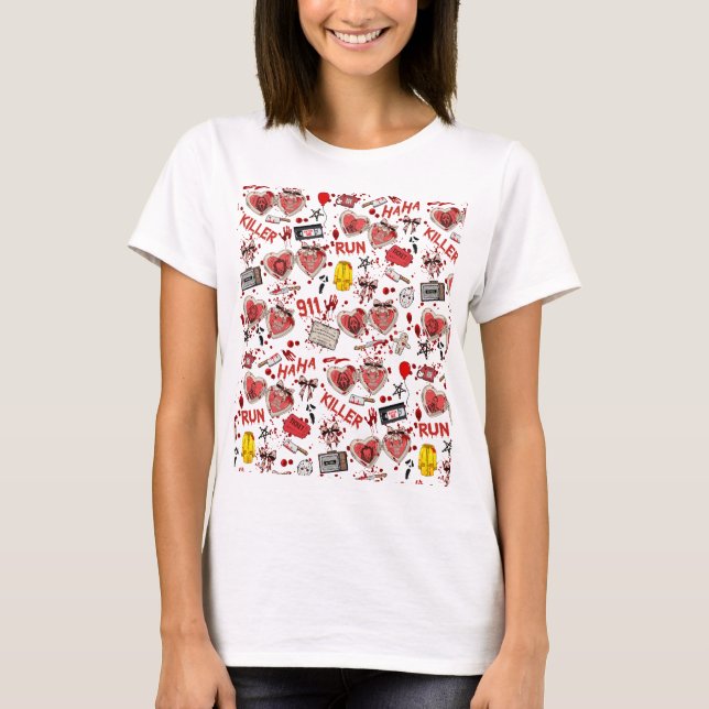 Skräckfilmer Blodstänk  T Shirt (Framsida)