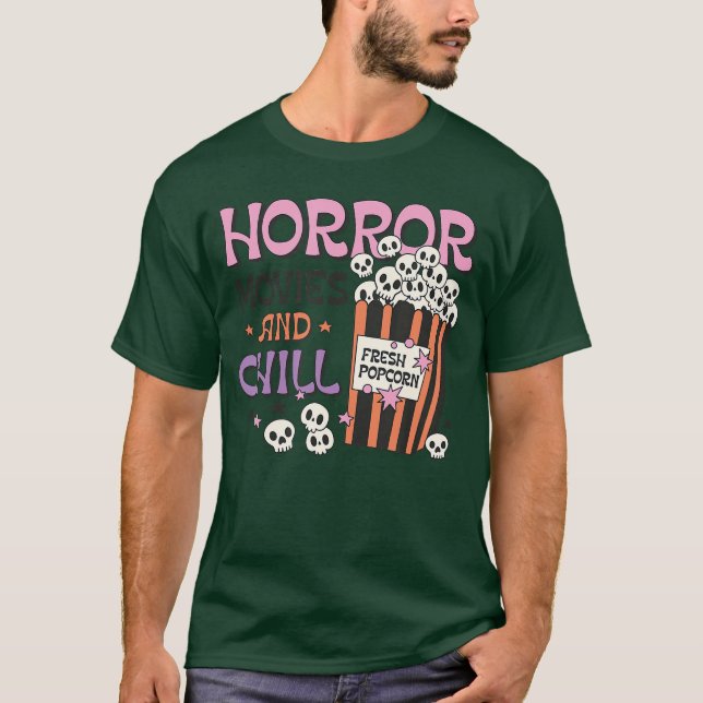 Skräckfilmer och Chill-gåva T Shirt (Framsida)