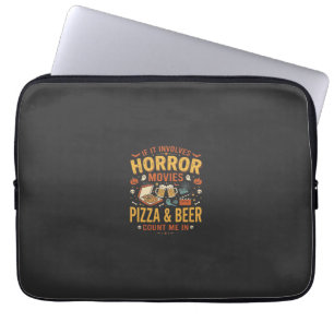Skräckfilmer Pizza Öl Halloween Design_1 Laptop Fodral