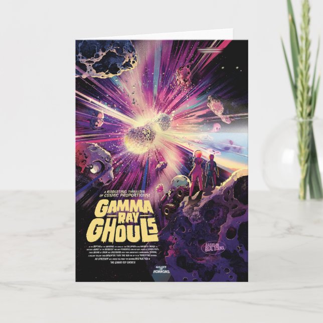 Skräckfilmreklam för Sci-Fi, Gamma Ray Ghouls Kort (Framsida)