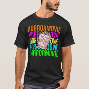 Skräckfilms-popcorn Rolig skräckfilmsälskare frie T Shirt