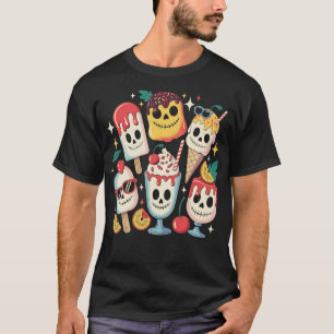 Skräckfilms sommarstickor Halloween-glass S T Shirt