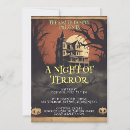 Skräckfilmsaffisch Halloween-fest Invitation Inbjudningar