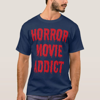 Skräckfilmsberoende retro t shirt