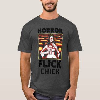 Skräckfilmsflicka Obetald filmkritiker Filmfantast T Shirt