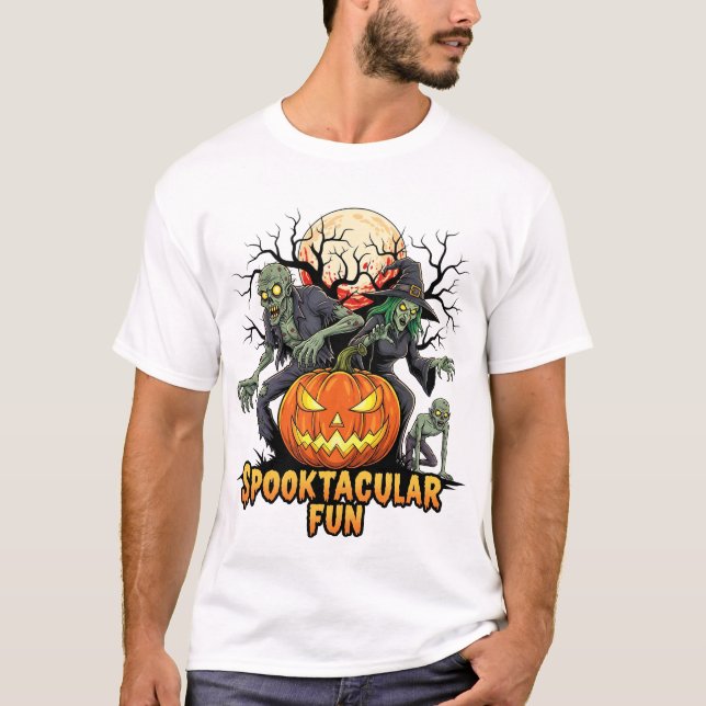 Skräckfulla Halloween T-shirt (Framsida)