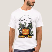 Skräckfulla Halloween T-shirt för kul