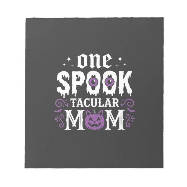 Skräckfulla mammas Halloween-design_1 Anteckningsblock (Framsida)