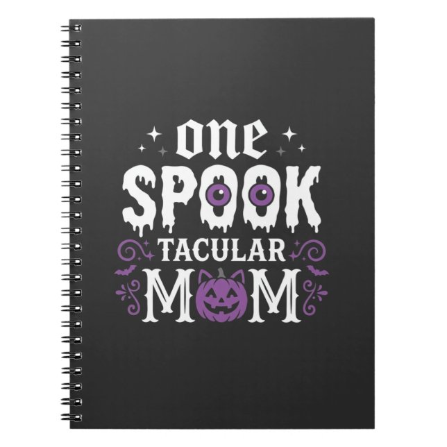 Skräckfulla mammas Halloween-design_1 Anteckningsbok (Framsidan)