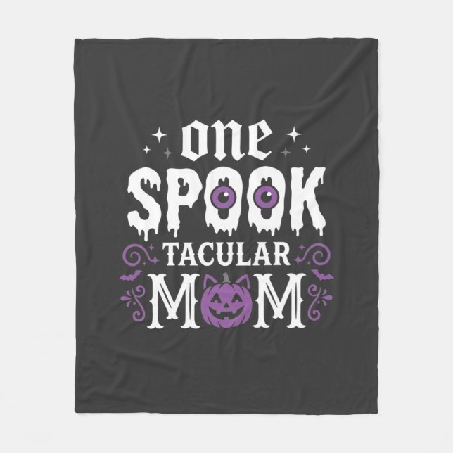 Skräckfulla mammas Halloween-design_1 Fleecefilt (Framsidan)
