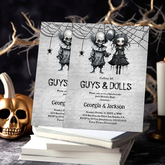 Skräckfylld gemensam Halloween-fest inbjudan (Skapare uppladdad)