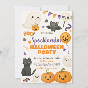 Skräckfylld Halloweenfest-inbjudan Inbjudningar