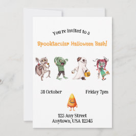Skräckfylld Halloweenfest Inbjudningar