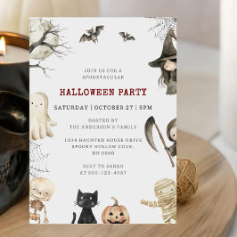 Skräckfylld Halloweenfest Inbjudningar