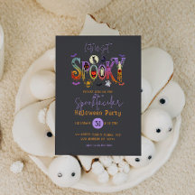 Skräckfylld Halloweenfest Invitation