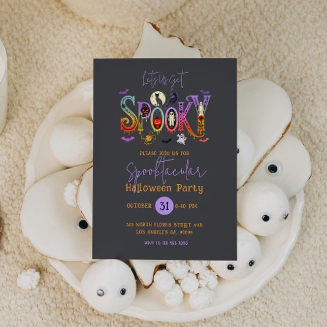 Skräckfylld Halloweenfest Invitation Inbjudningar (Skapare uppladdad)