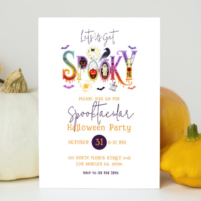 Skräckfylld Halloweenfest Invitation Inbjudningar (Skapare uppladdad)