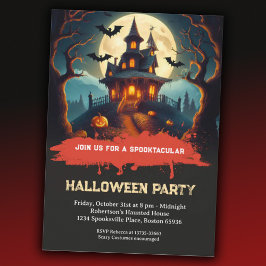 Skräckfylld Halloweenfest Invitation Inbjudningar