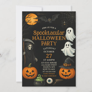 Skräckfylld spökfest Halloween-inbjudan Inbjudningar