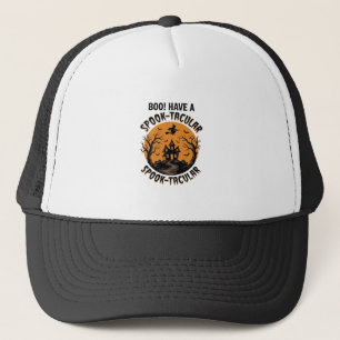 Skräckfyllda Halloween Spökhus Vintage T-Shirt Keps