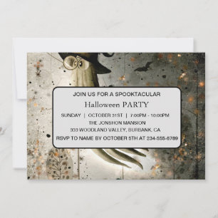 Skräckfyllda Mörka Spökhuset Halloweenfest  I Inbjudningar