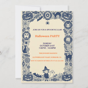 Skräckfyllda Mörka Spökhuset Halloweenfest  Inbjudningar