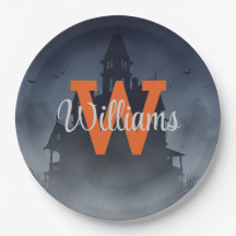 Skräckhus Halloween-dekoration Anpassad monogram