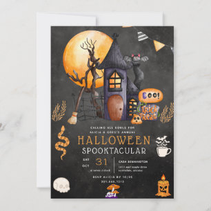 Skräckhus Halloween-fest Invitation Inbjudningar