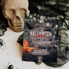 Skräckhus Halloween-fest Invitation Inbjudningar
