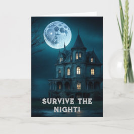 Skräckhus Halloween Inbjudningskort