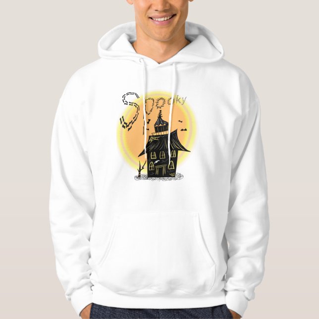 Skräckhus Halloween Spöklik  Hoodie (Framsida)
