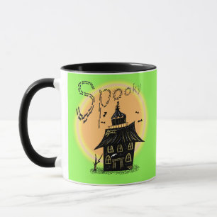Skräckhus Halloween Spöklik Neon Mugg