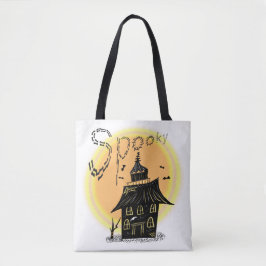 Skräckhus Halloween Spöklik  Tygkasse