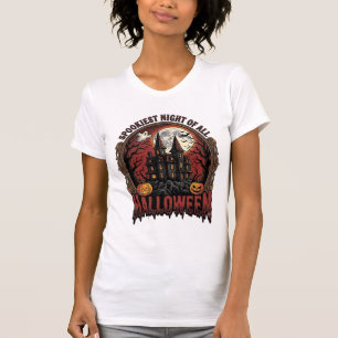 Skräckhus Halloween Vintage Gravyr Skräckinjagande T Shirt