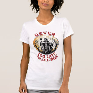 Skräckhus Halloween Vintage Gravyr T-shirt_1 T Shirt