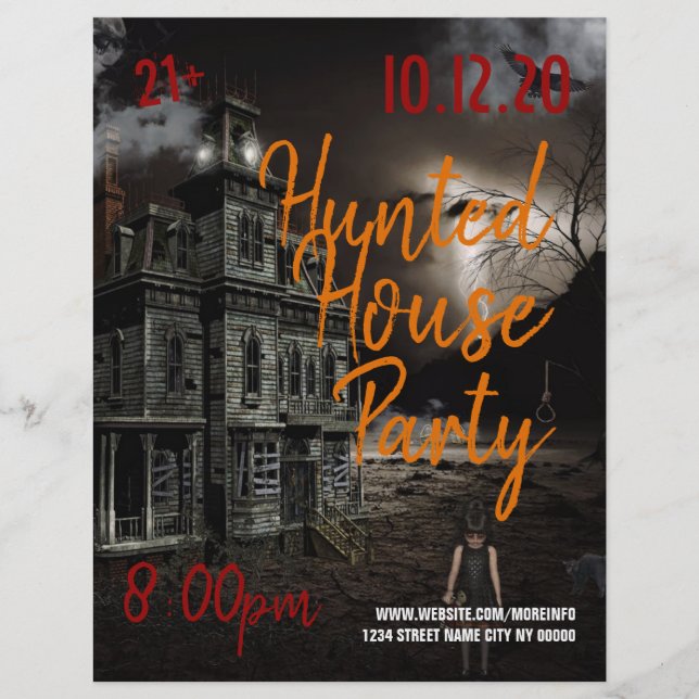 Skräckhus Halloweenfest Flyer (Framsidan)