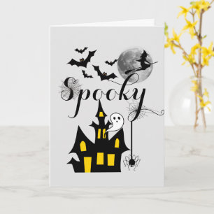 Skräckhus Halloweenfest Spöklik Kort