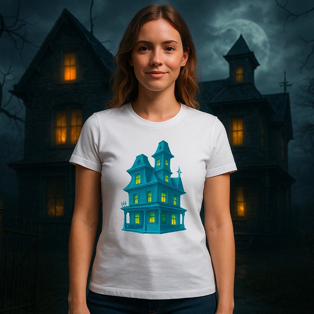 Skräckhus Spöklik Halloween Spökherrgård T Shirt (Skapare uppladdad)