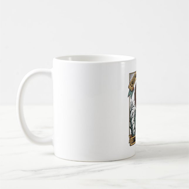 Skräckhus Tröja med Graverad Spöklik Herrgård Moo Kaffemugg (Vänster)