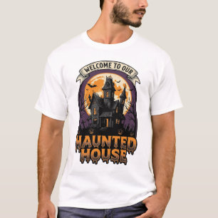 Skräckhus Tröja Vintage Halloween Välkommen Desi