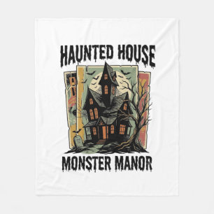 Skräckhus Tröja Vintage Monster Manor Design Fleecefilt