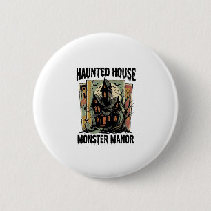Skräckhus Tröja Vintage Monster Manor Design Knapp