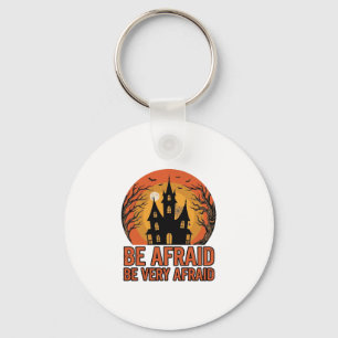 Skräckhus Var Rädslig Vintage Halloween-design_1 Nyckelring